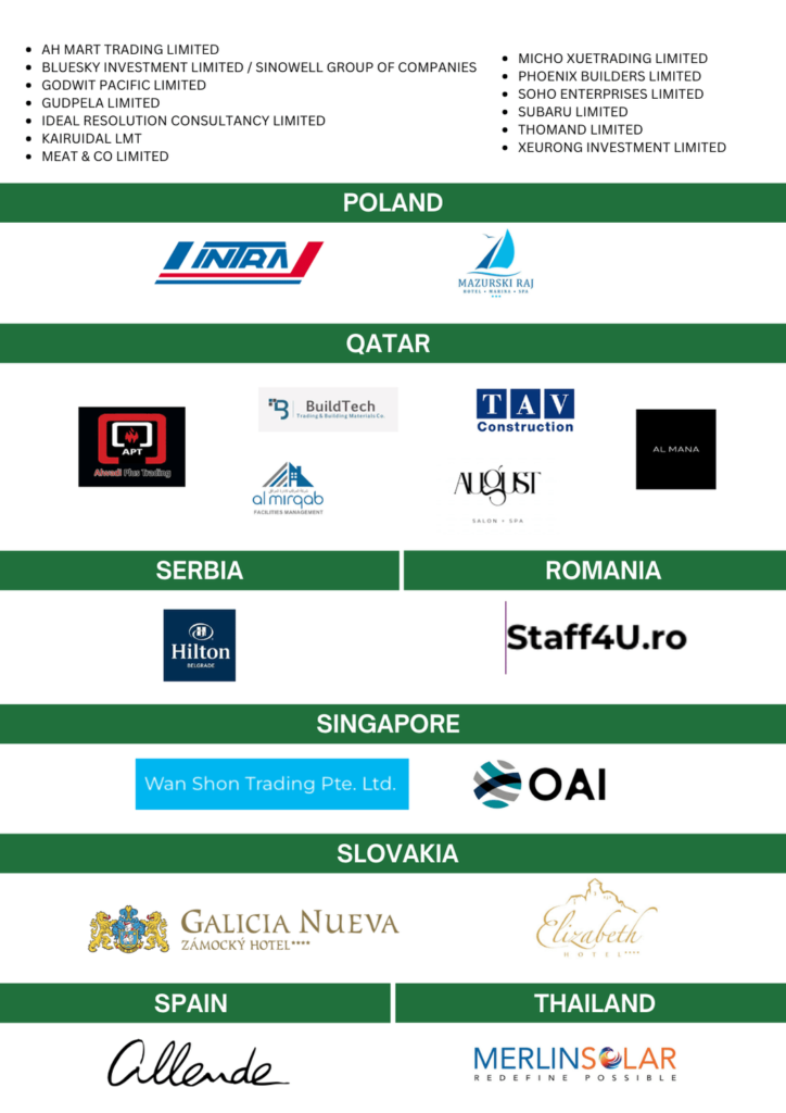 Partners in Poland, Qatar, Serbia, Romania, Singapore, Slovakia, Spain and Thailand